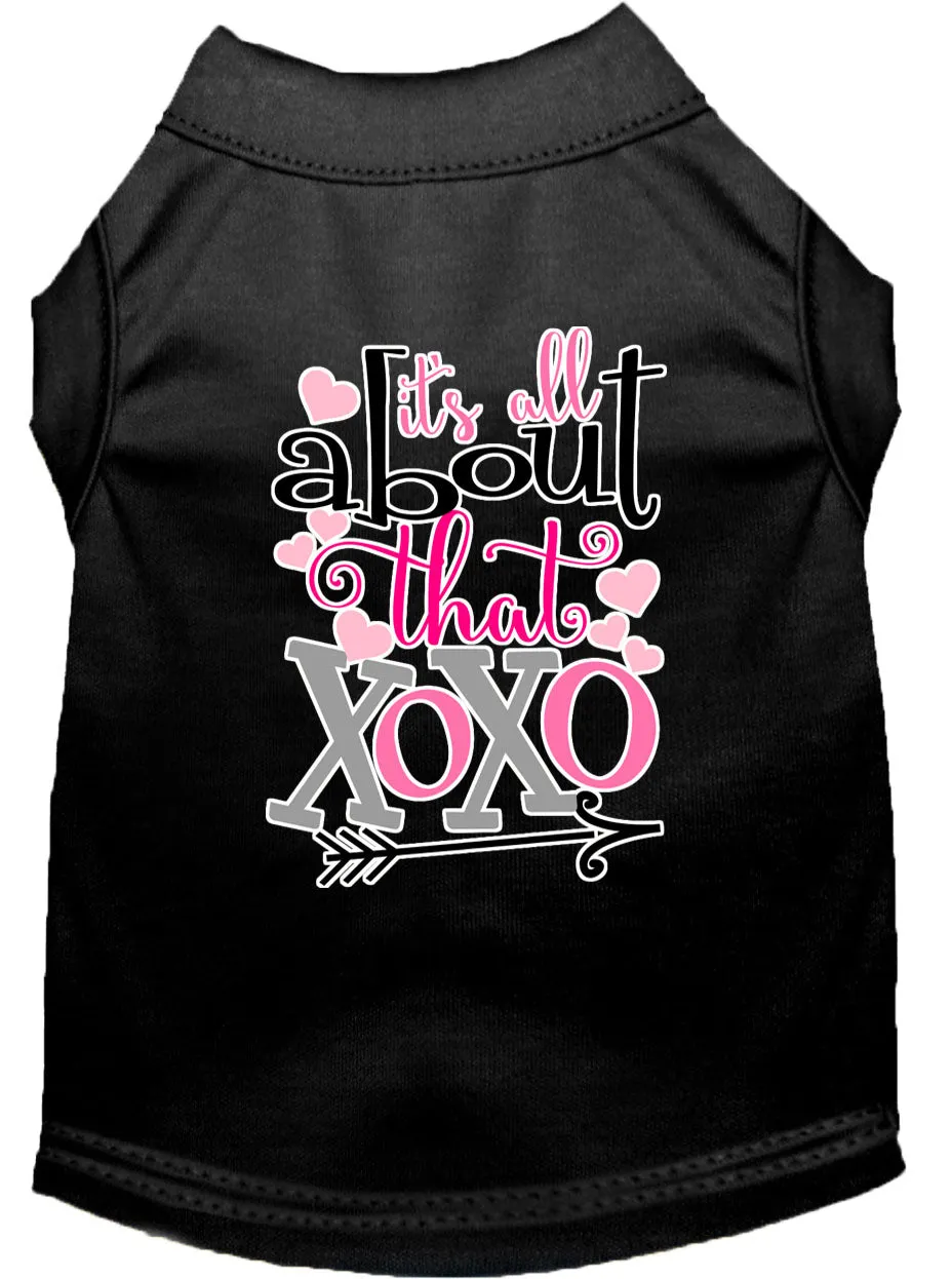 All About That Xoxo Screen Print Dog Shirt Black Xxxl