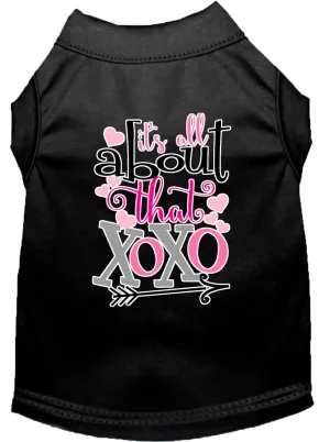All About That Xoxo Screen Print Dog Shirt Black Xxxl