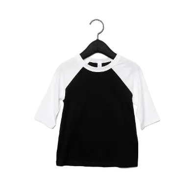 Bella   Canvas Toddler 3/4 Sleeve Baseball Tee