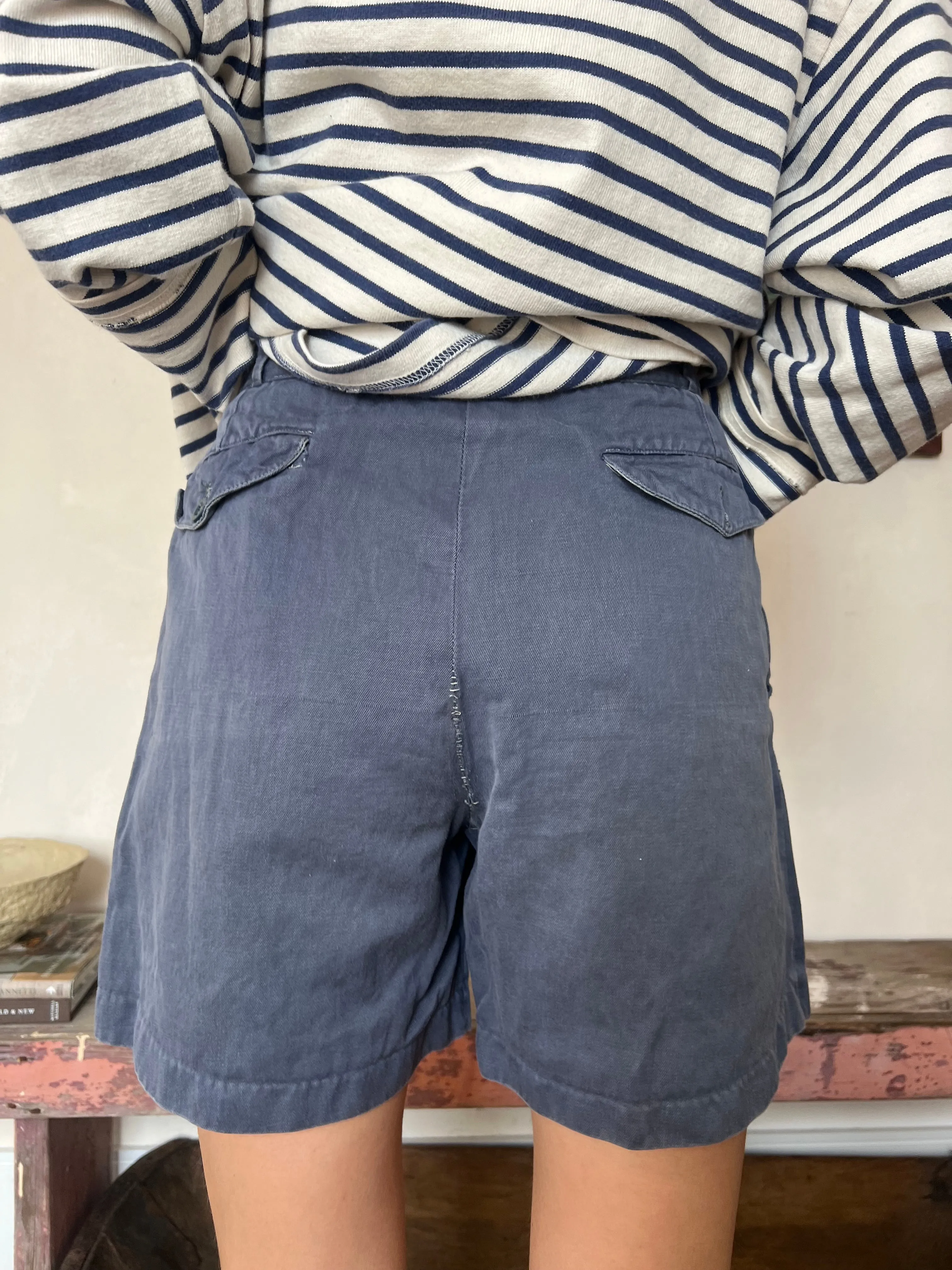 French Faded Workwear Shorts #2