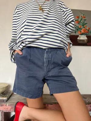 French Faded Workwear Shorts #2