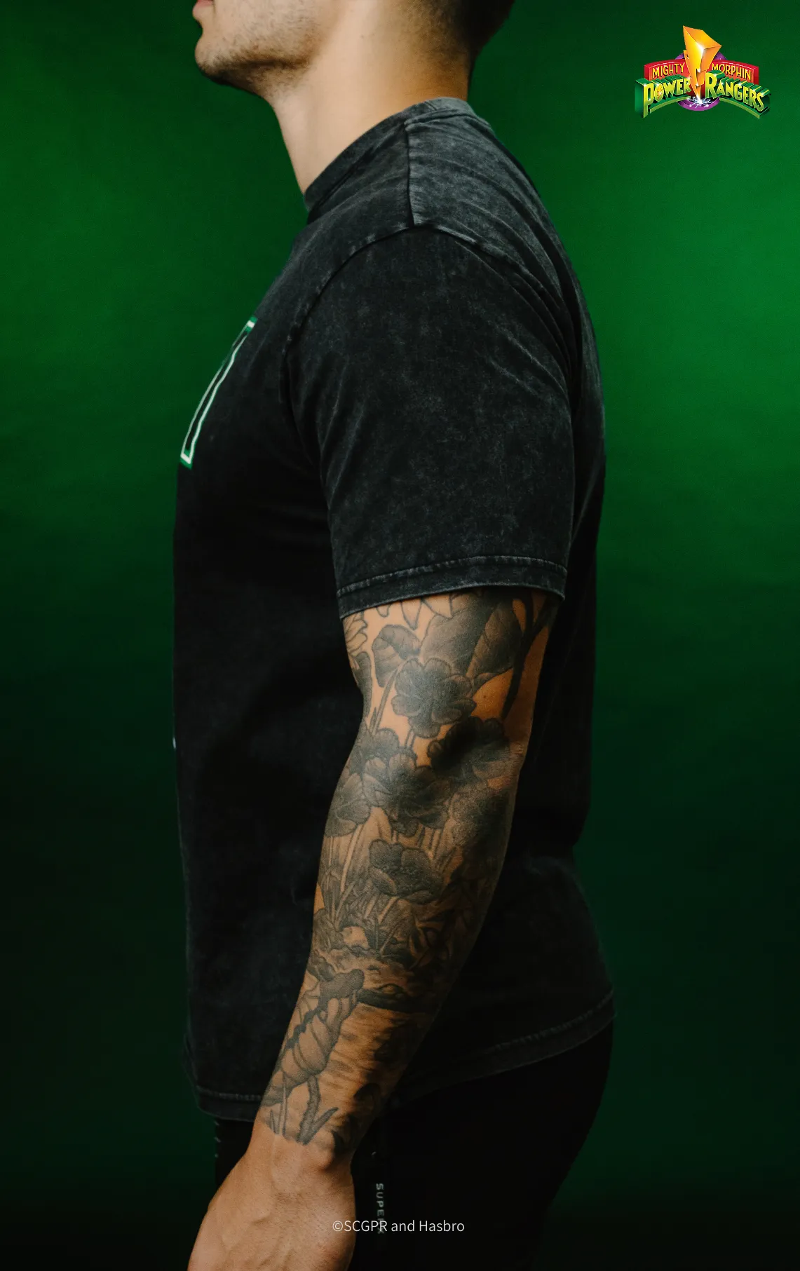 Green Ranger Retro Graphic Acid Wash Tee