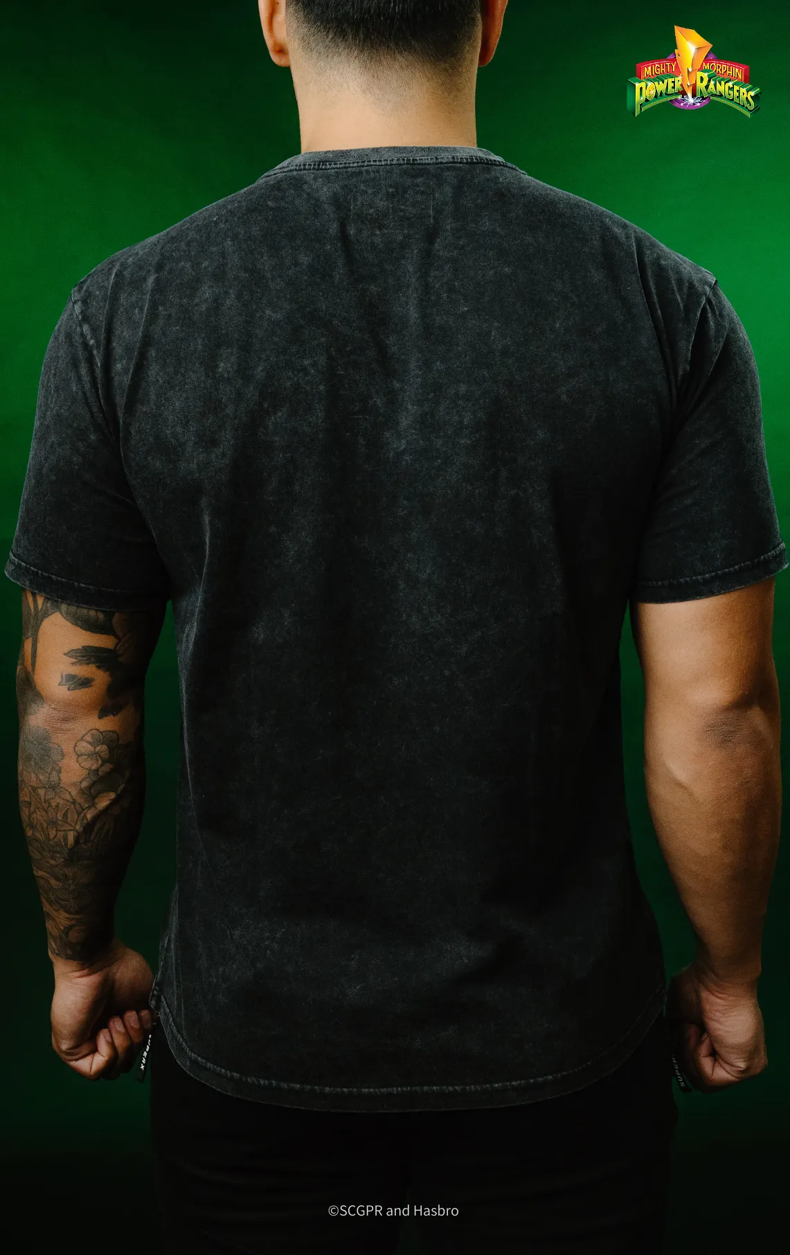 Green Ranger Retro Graphic Acid Wash Tee