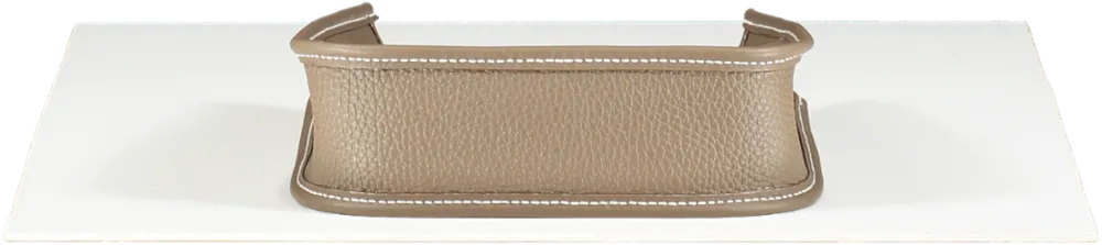 Herms Evelyne 26 Etoupe Clemence With Rare Navy Strap & Gold Hardware BOX FRESH