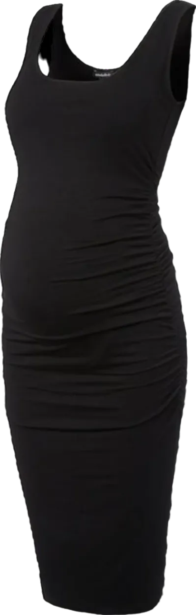 Isabella Oliver Ellis Ruched Side Maternity Dress, Black Sz1 UK 8