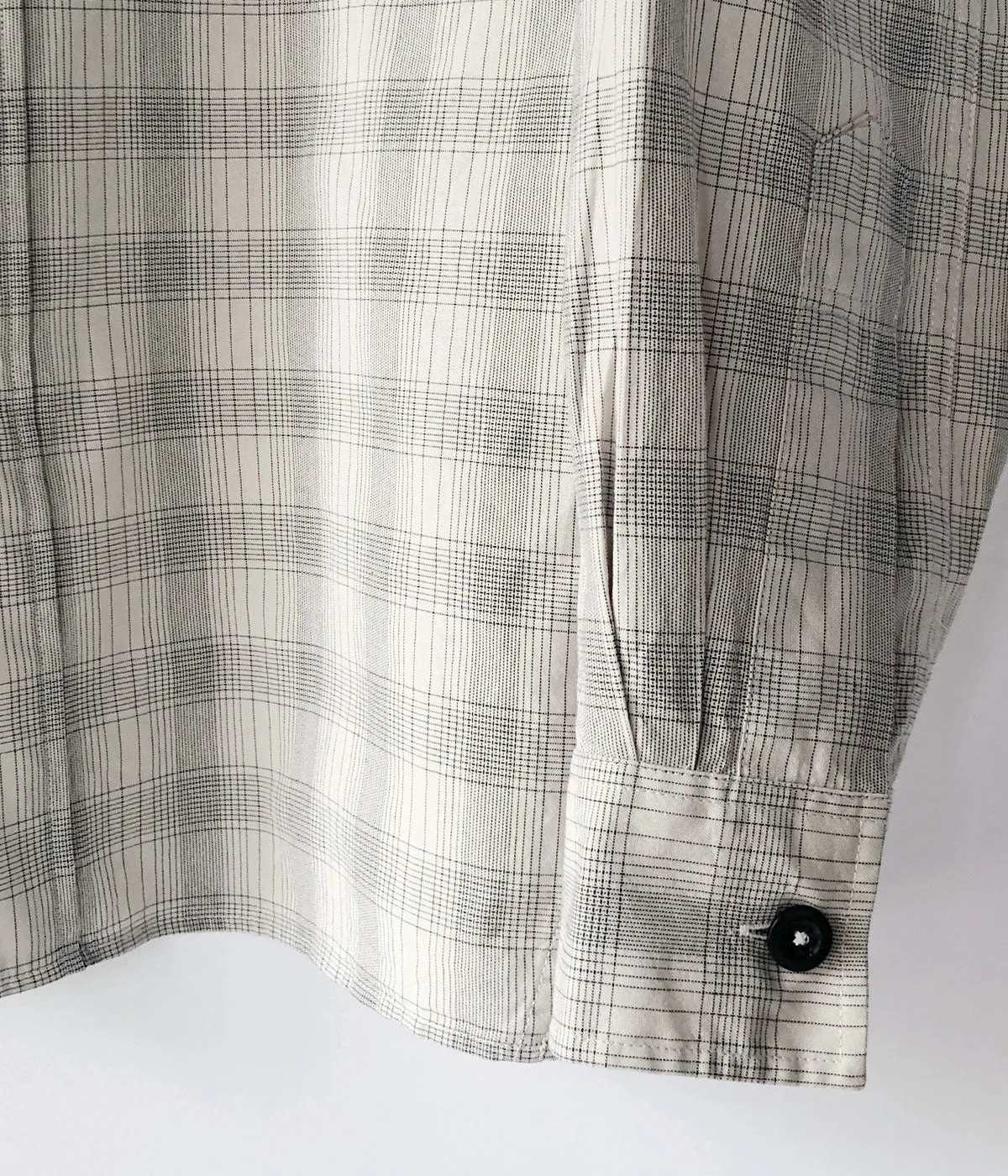 MHL./WORKWEAR CHECK COTTON SHIRTING (ECRU)