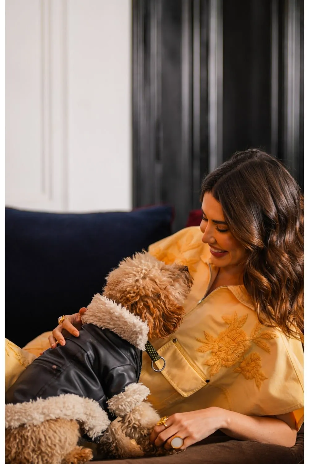 Mirela Denim Set In Yellow