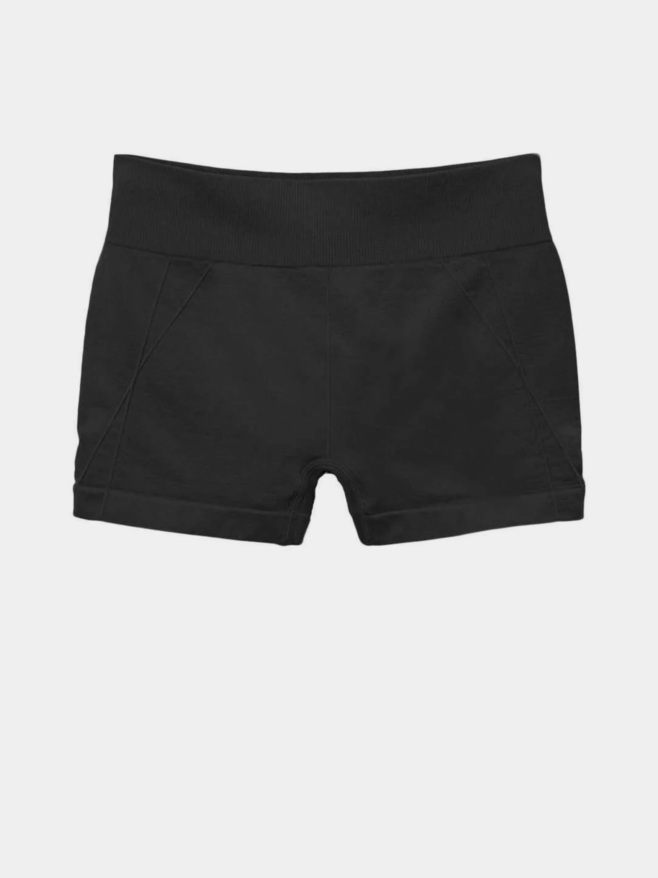 Seamless Activewear Mini Shorts - Black