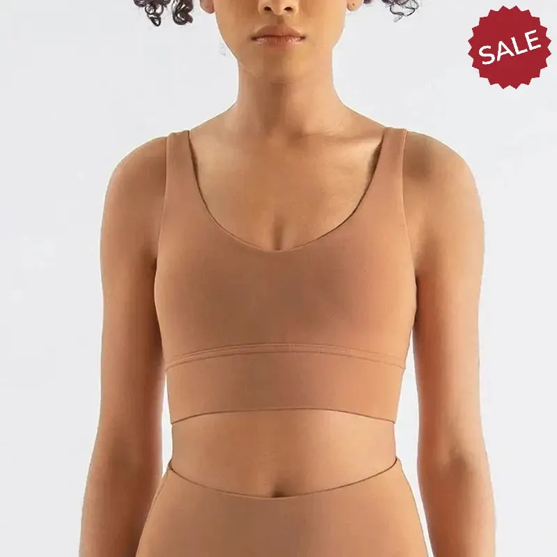 SOISOU Womens Breathable Sports Bra - Removable Pad, Gym Fitness Bralette