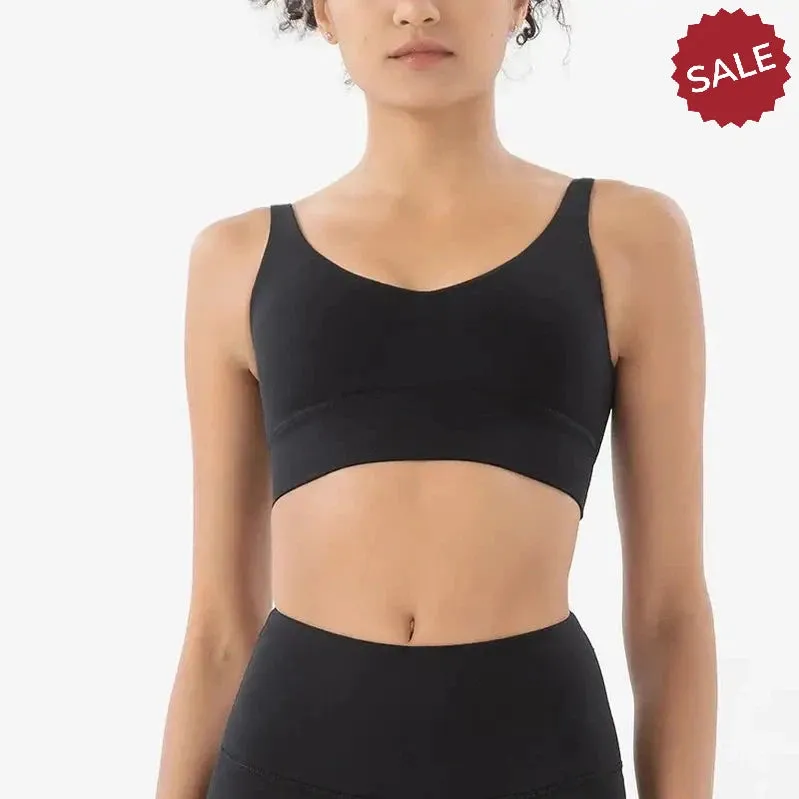 SOISOU Womens Breathable Sports Bra - Removable Pad, Gym Fitness Bralette