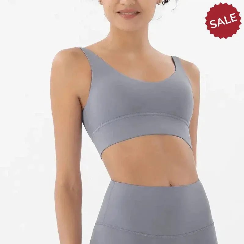 SOISOU Womens Breathable Sports Bra - Removable Pad, Gym Fitness Bralette