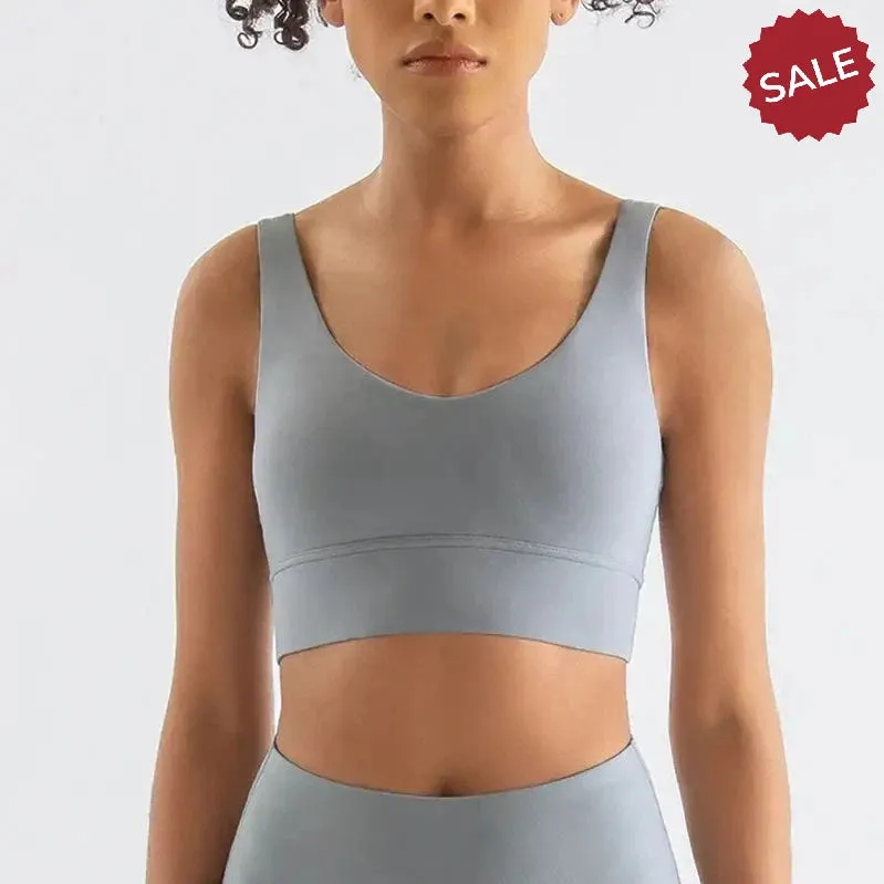 SOISOU Womens Breathable Sports Bra - Removable Pad, Gym Fitness Bralette