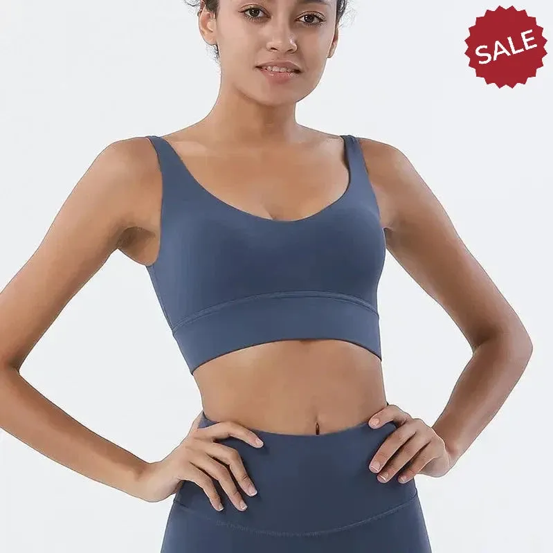 SOISOU Womens Breathable Sports Bra - Removable Pad, Gym Fitness Bralette
