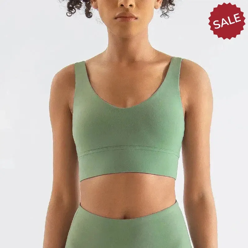 SOISOU Womens Breathable Sports Bra - Removable Pad, Gym Fitness Bralette