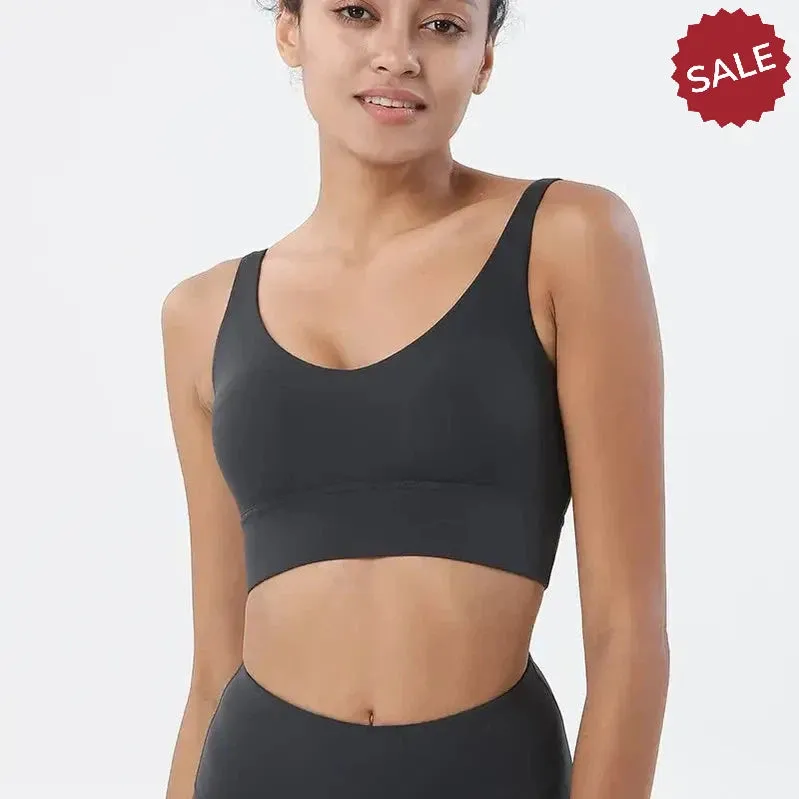 SOISOU Womens Breathable Sports Bra - Removable Pad, Gym Fitness Bralette