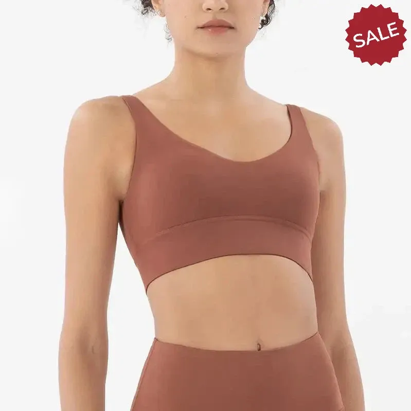 SOISOU Womens Breathable Sports Bra - Removable Pad, Gym Fitness Bralette