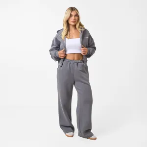 Stacked Crop Tracksuit | Space Grey