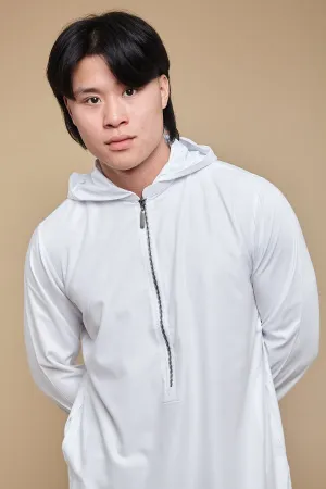 White Striped Hoody Thobe
